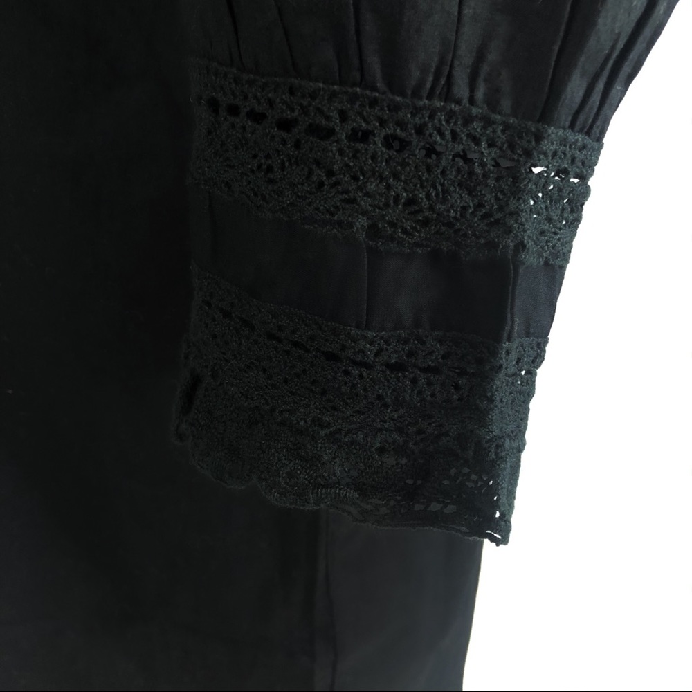🔴SOLD🔴Anthropologie Farm Rio Black Dress L - Picture 7 of 13